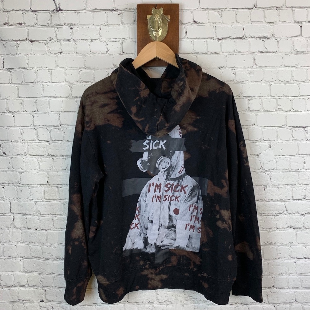 Hades I'm Sick Bleached Hoodie